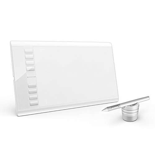 Ugee M708 Graphics Drawing Tablet and Digital Drawing Pen (White)