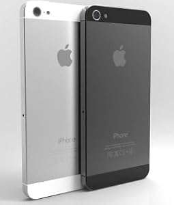 Iphone 4S Back Glass Replacement Cover in the style of Iphone 5 - Black