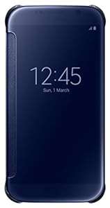 Samsung Clear View Folio Flip Case Cover for Samsung Galaxy S6 - Black