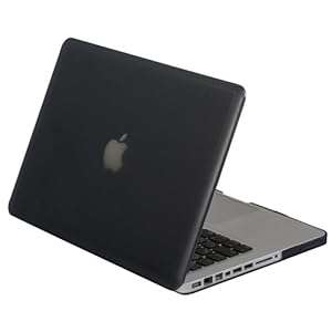 GreatShield TM Apple MacBook Pro 13-inch A1278 Model [GLAZY Frosted Matte] Slim-Fit Rubbe (Black)