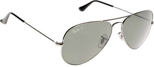 RAY BAN RB 3025 Sunglasses 004/58 Gunmetal Green Polarized 58-14-135