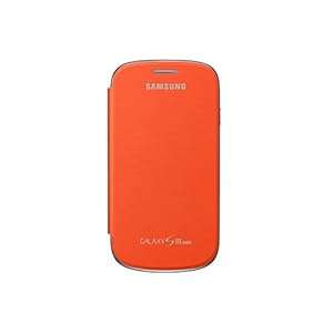 Samsung Galaxy S3 Mini Leather-Feel Flip Case - Orange