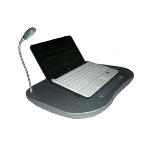 Cushioned Laptop Tray (with Lamp and Cup Holder) for Macbooks / Laptops / Notebooks / Netbooks