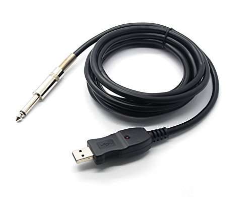 Deli USB Guitar Cable - 3M Electric Box Guitar PC Recording Cable Guitar Bass 1/4'' USB to 6.3mm Jac