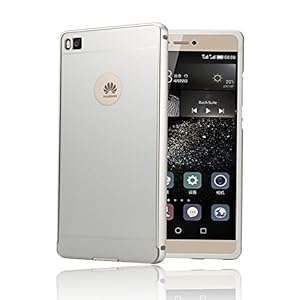 ELTD Huawei P8 Lite case High Quality Metal frame Acrylic bac (Metal frame& Acrylic back-Silver)