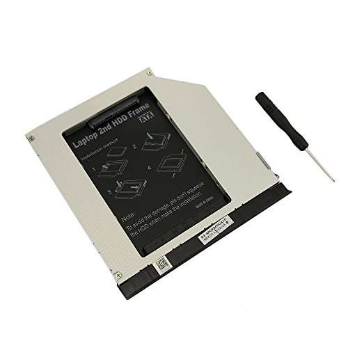 Soondar With Ejector 2nd Hard Drive Caddy for DELL Modular Bay E6520, E6530, E6420, E6430, E6320, E,