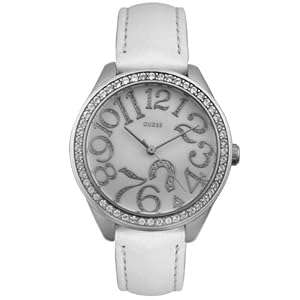 GUESS Women's 75960L Crystal Accented Leather Watch