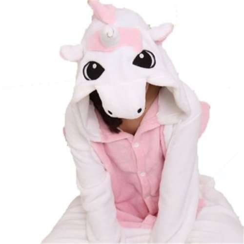 ladies Mens Adult Animal Onesie (Small, Pink Unicorn)