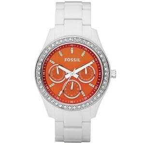 FOSSIL LADIES WHITE STELLA BOYFRIEND WATCH ES2667 NEW