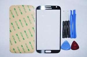 Outer LCD Screen Replace Glass Lens for Samsung Galaxy Note ii 2 N7100-Titanium Grey