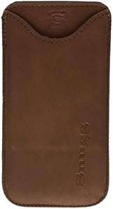 Snugg iPhone 5 / 5S Leather Case in Distressed Brown - Pouch with Card Slot E (Distressed' Brown)
