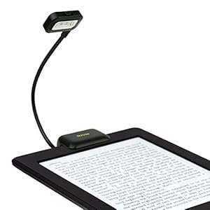 iKross Black Dual LED Clip-On Reading Light for Kindle Nook eBook Readers Tablets PDAs Cell Ph