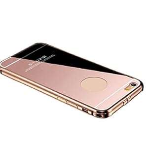 CulaterLuxury Aluminum Ultra-thin Mirror Metal Case Cover Skin for iPhone 5/5S (Rose Gold)