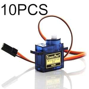VicTsing 10 Pcs Mini SG90 9g Micro Servo Motor for RC Robot Helicopter Airplane controls Car Boat