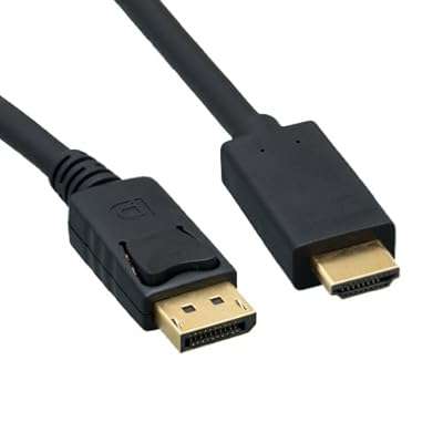 CNE70196 High Quality Black DisplayPort Male to HDMI Cable Male 6ft/2M..