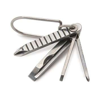 Swiss+Tech ST50021 Screwz-All 4-in-1 Key Ring Screwdriver Set..