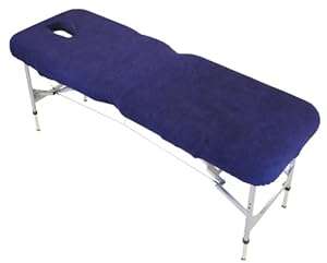 Blue Massage Table Couch Cover with Face Hole