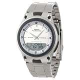 CASIO  Men's Sports Alarm 10-Year Battery Databank Watch (SILVER RD ST)