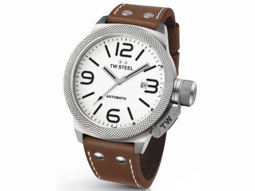 TW Steel Unisex TWA957 Canteen Auto Analog Display Automatic Self Wind Brown Watch