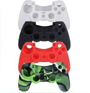 Silicone Skin Case Cover For PS4 Playstation Controller-red