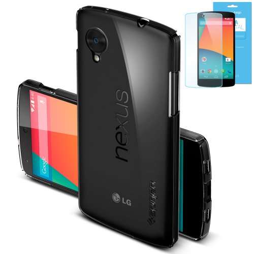 [360   PROTECTION] Spigen Google Nexus 5 Case Slim [Ultra Fit] [Crystal Shell] *JAPANESE BASE PET FI