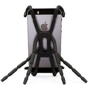 Breffo Spiderpodium Flexible Grip/Mount Car Phone Holder and Dock for iPhone 4/5/Samsung (Black)