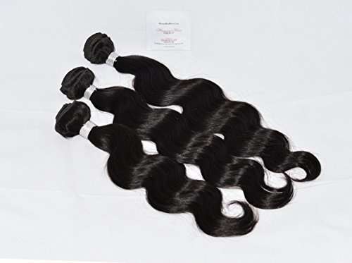 Human Hair Direct 100% Virgin Brazilian Human Hair Extensions BODY WAVE 3-Pack (14", 16", 18") Bundl