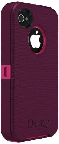 Otterbox Defender Series for iPhone 4 & 4S - 1 Pack - Retail Packaging - Peony Pink/Deep Plum
