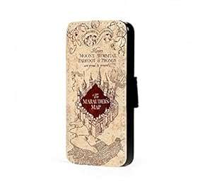 "" Marauders Map" Harry Potter PU Leather Case to fit Samsung Galaxy S3 S3 mini S4 S4 M (BLACK)"