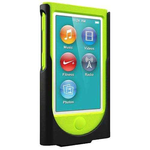 Cygnett CY0927CNHOL Holster Hybrid Case for iPod nano 7 (Black/Green)..