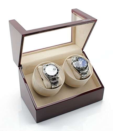 Versa Elite Double Watch Winder in Cherrywood