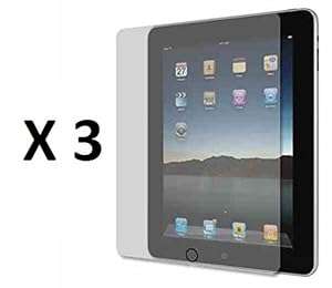3 X Full Screen Clear Protective Screen Covers Film for Apple iPad Air 1 Air 2 with 3 (iPad Air)