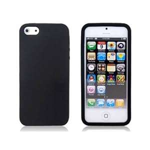 Apple iPhone 5 / 5S / 5C Black Soft Silicone Case (by Mobi Lock)