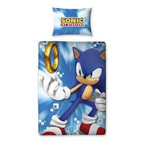 Childrens/Boys Sonic The Hedgehog Quilt/Duvet Cover Bedding Set (Single Bed) (Blue)