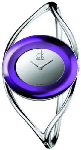 Calvin Klein Women's Delight K1A24656 Silver Stainless-Steel Quartz Watch with Silver Dial