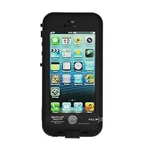 Waterproof Case Iphone 5S/5 Cover Newest Design Shockproof Child Proof Protective Case Cover (Black)