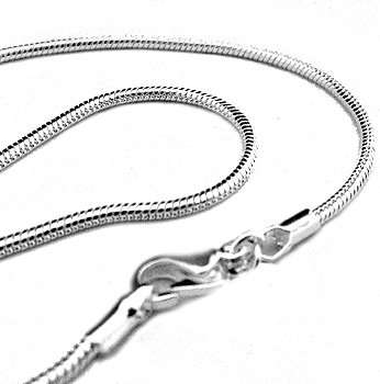 Silver plated 2mm thick snake chain - costume jewellery