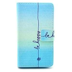 Karia Flip Pocket PU Wallet Leather Case Cover For Apple Iphone 5C / 5 C - Be happy