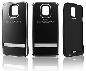 Vanda -Samsung Galaxy S5 External (3200 mAh) Battery Power Pack Case / Cover (Black)