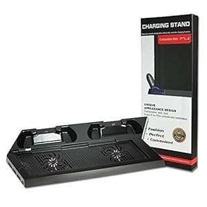 New Dual Controller Charging Dock Station & Cooling Cool Fan Vertical Stand for Playstation 4 PS4