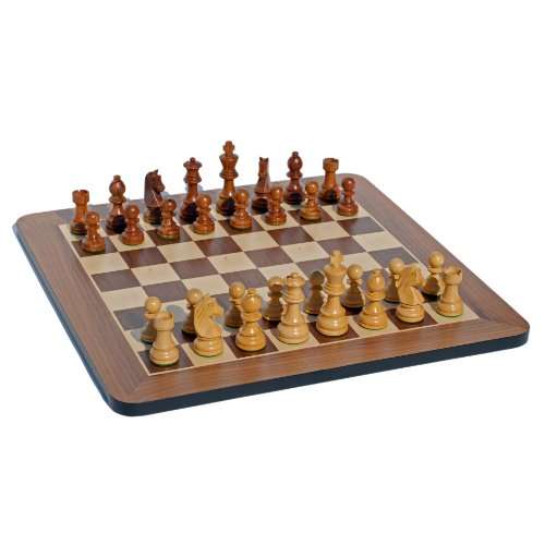 Grand Staunton Chess Set and Wooden Box - Tournament Size Weighted Pieces and Walnut Board - 19 in