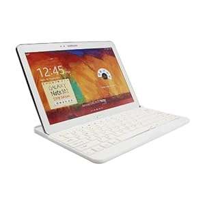 FOME QWERTY Wireless Bluetooth Keyboard Cover with Stand for Samsung Galaxy Note 10.1 201 (White)