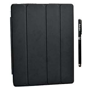 inShang Smart Cover back case for iPad 4 / iPad 3 and iPad 2 Auto sleep /Wake with Stand (Black)