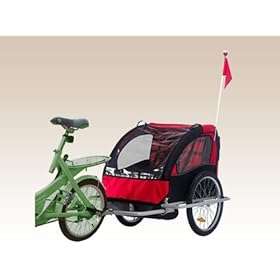 2 in 1 Combination Baby Stroller and Bike Trailer for Two New Red/Black - FREE SHIPPING
