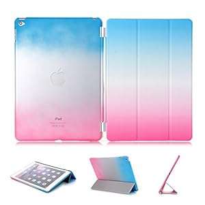 iPad Air 2 Case iPad Air 2 Cover DEENOR Colour Series Smart Cover Transparent Back Cover U (!A05)