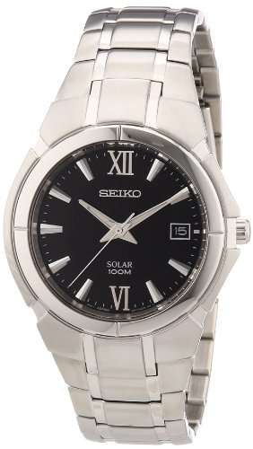Seiko Men's SNE087 Solar Silver Dial Watch