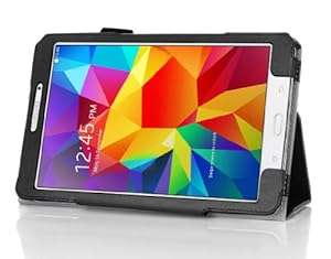 ELTD PU Leather Cover Case For Samsung Galaxy Tab S 8.4 With Stand Function & Access to a (Black)