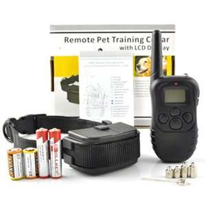 Remote Pet Trainer LCD Display Dog Electric Training Collar, 100 Level Shock and Vibration