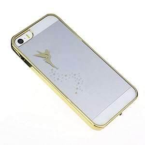 Atdoshop(TM) Clear Hard Skin Case Cover For IPhone 5 5S (Gold)