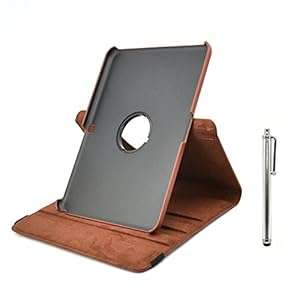 Apexel Rotating Multi-Angle PU Leather Protective Case Cover for Samsung Galaxy Tab 4 10. (Brown)